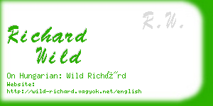 richard wild business card